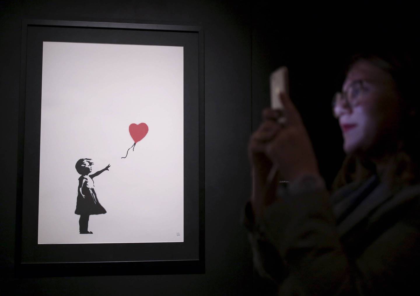 Exhibition of works by street artist Banksy in St Petersburg