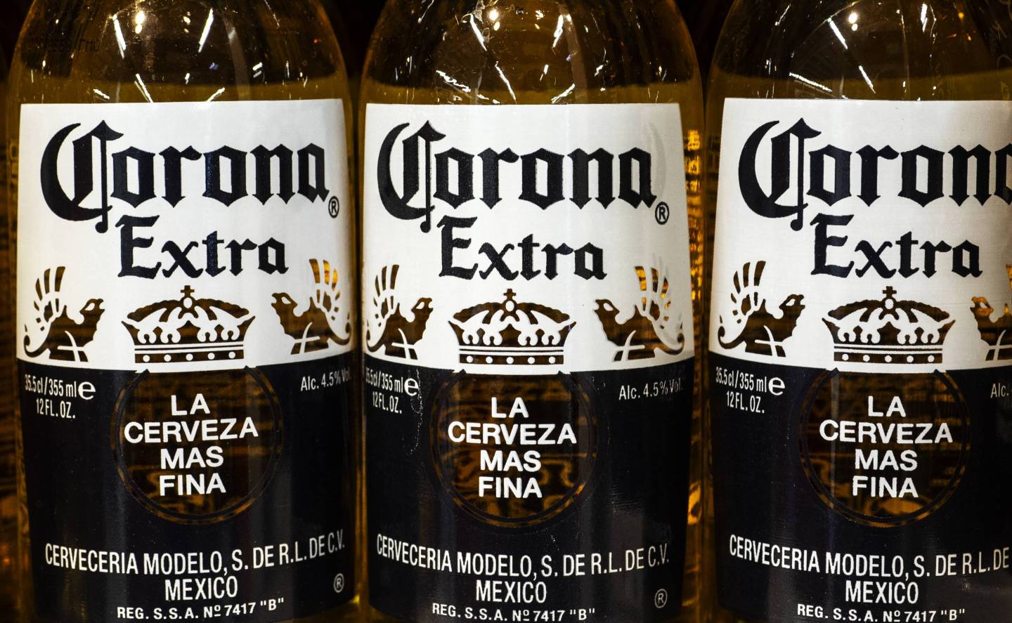 Select Corona Extra Bottles seen in store