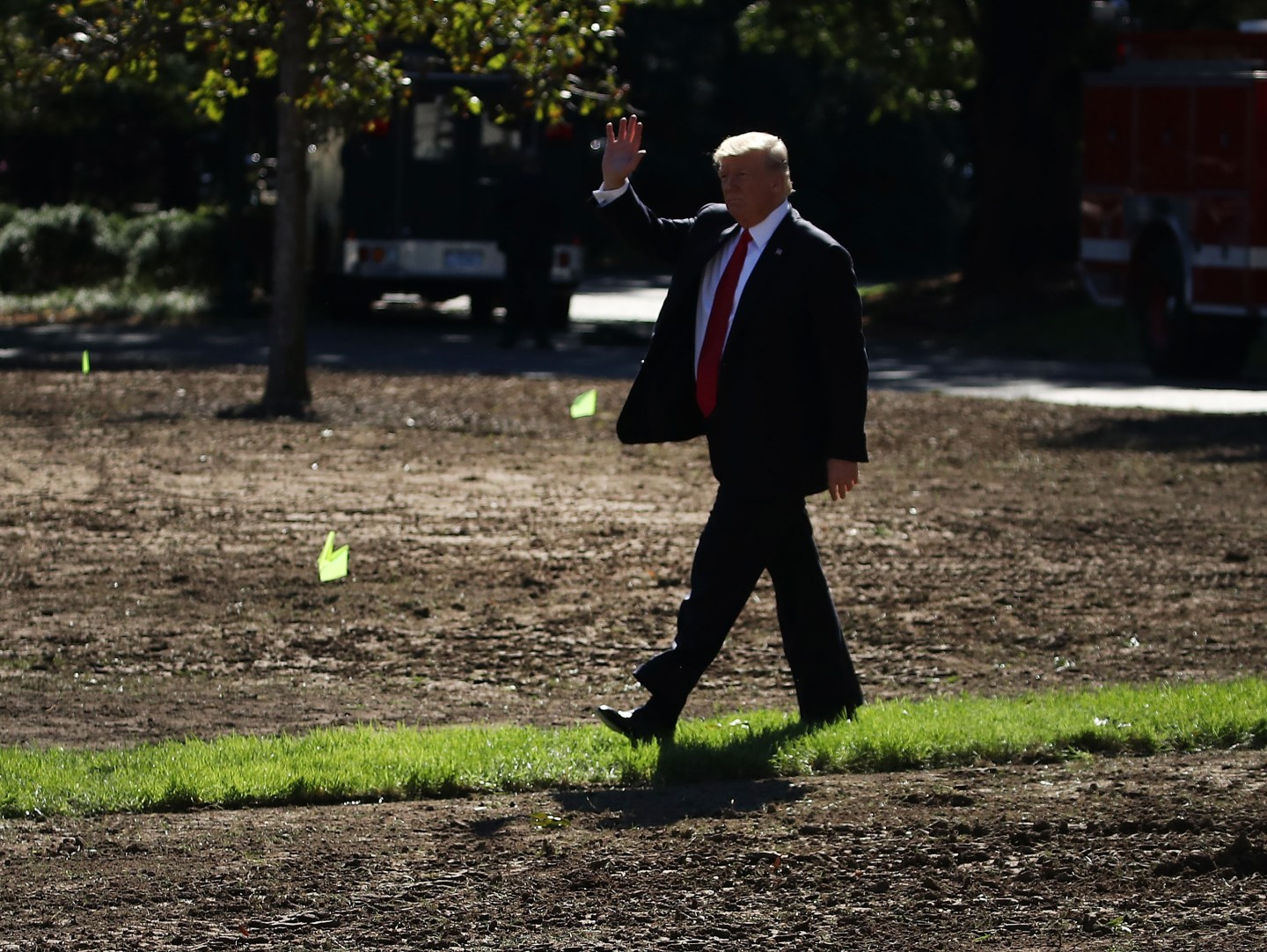 President Trump Departs The White House For A Campaign Event