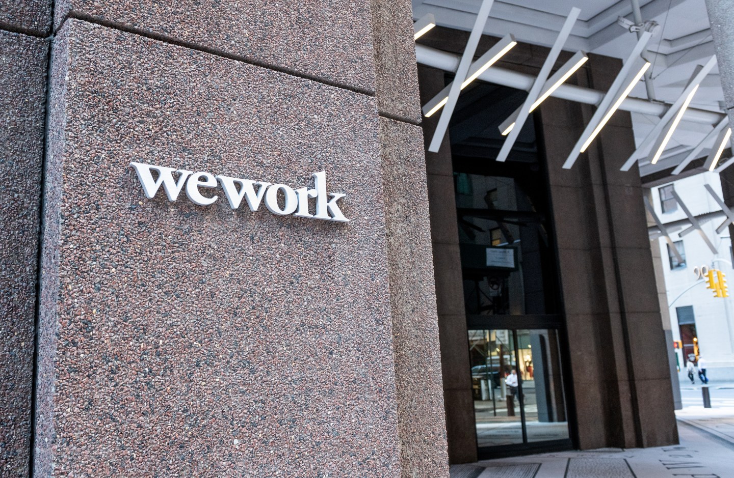 WeWork could get another infusion from Japanese conglomerate SoftBank. (Photo by Michael Brochstein/SOPA Images/LightRocket via Getty Images)