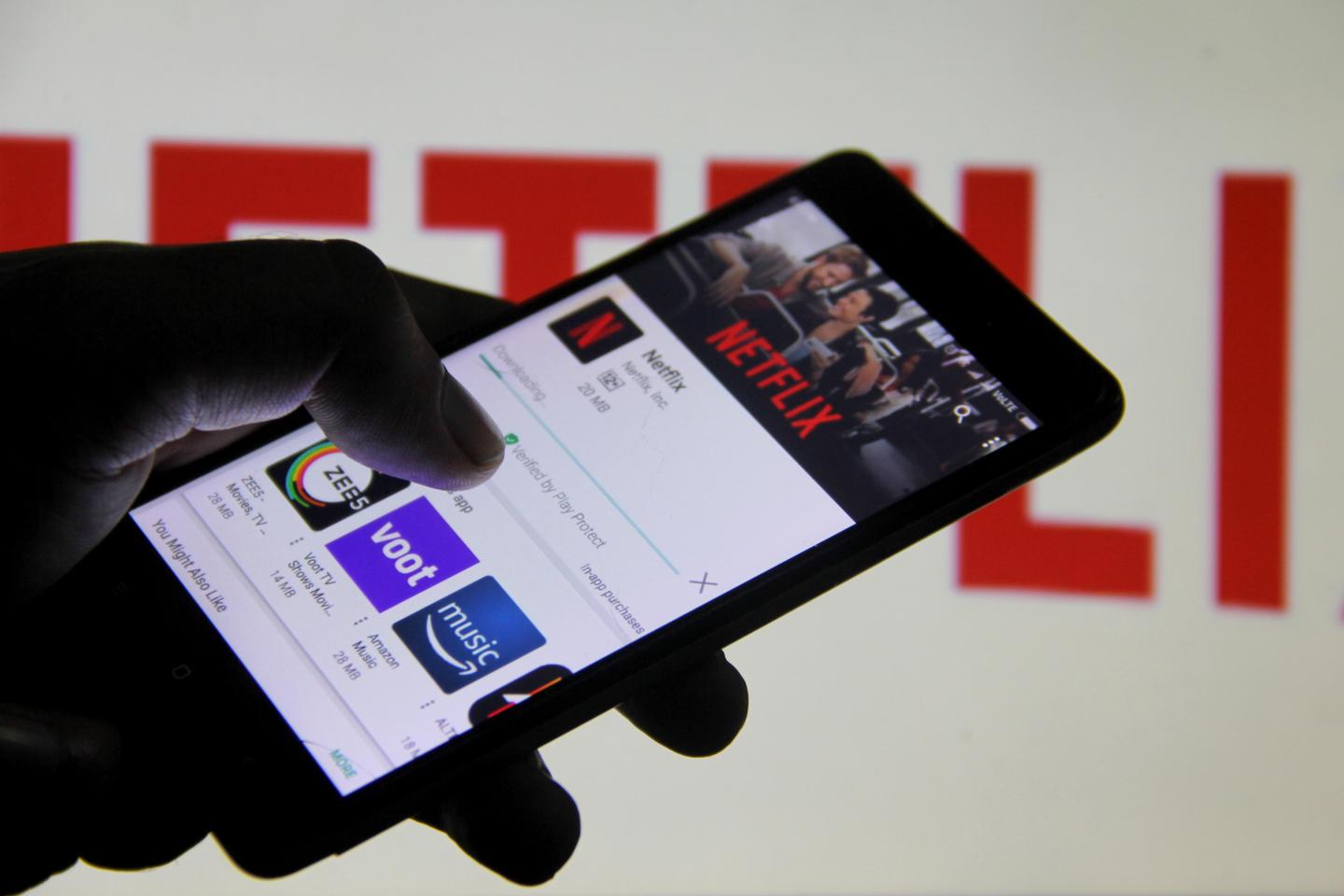 Netflix on a smartphone