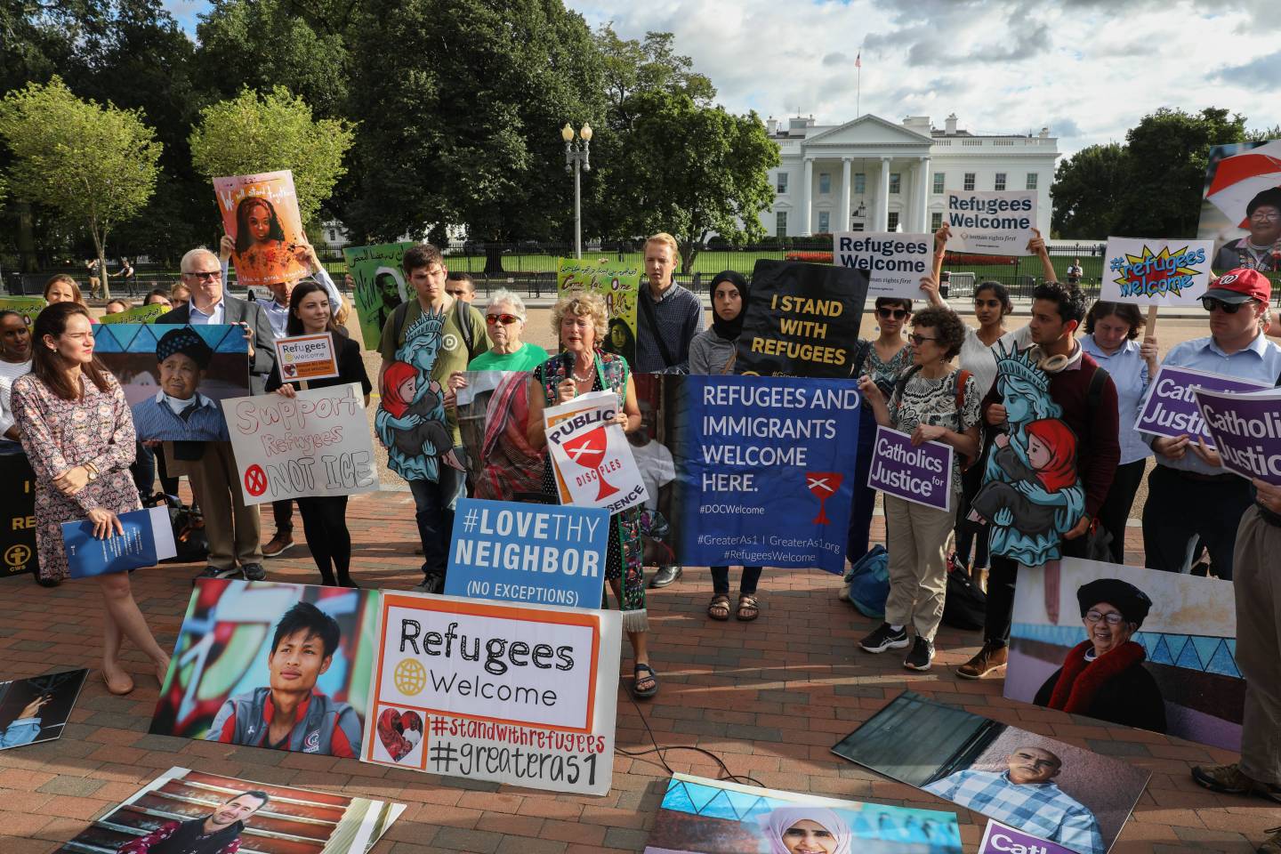 Protest in front of White House