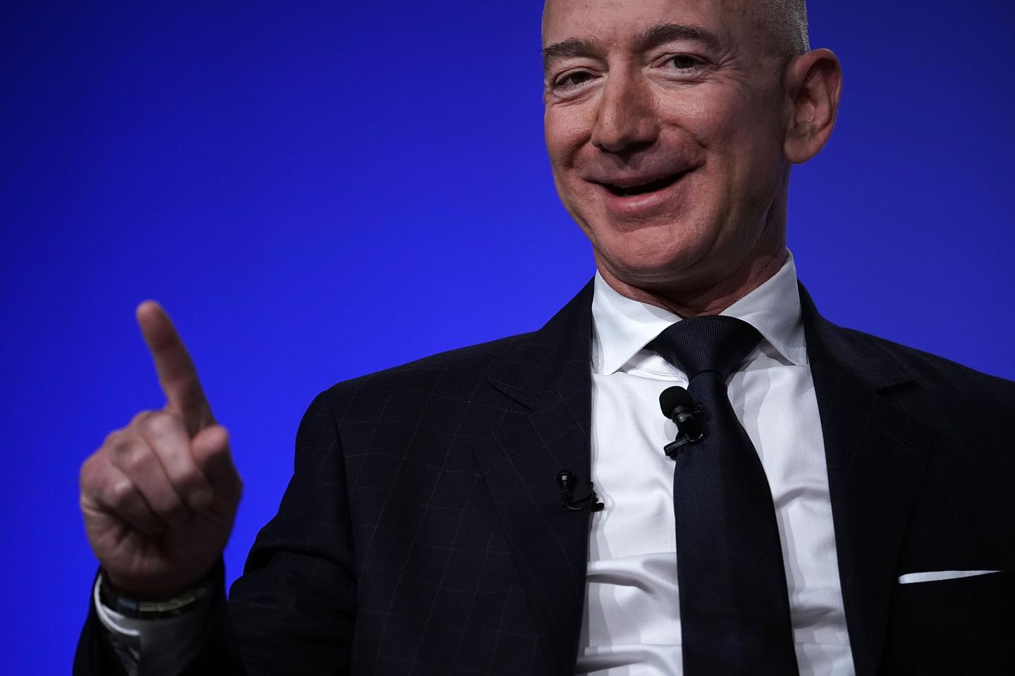Amazon CEO And Blue Origin Founder Jeff Bezos Speaks At Air Force Association Air, Space And Cyber Conference
