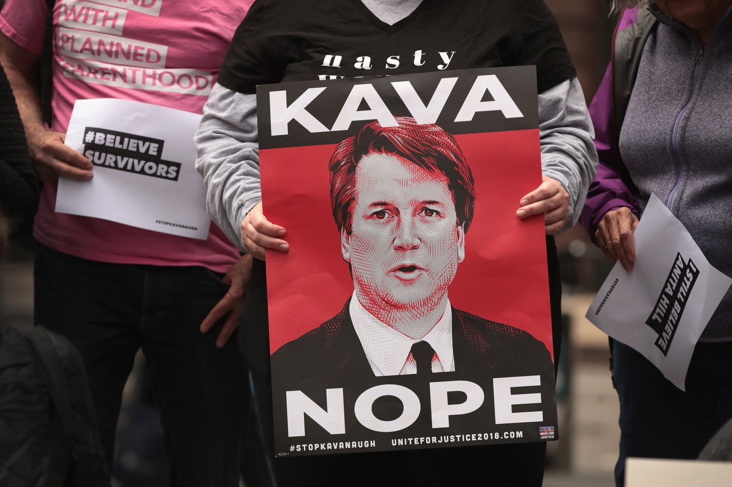 Activists Demonstrate Against Supreme Court Nominee Brett Kavanaugh In Chicago