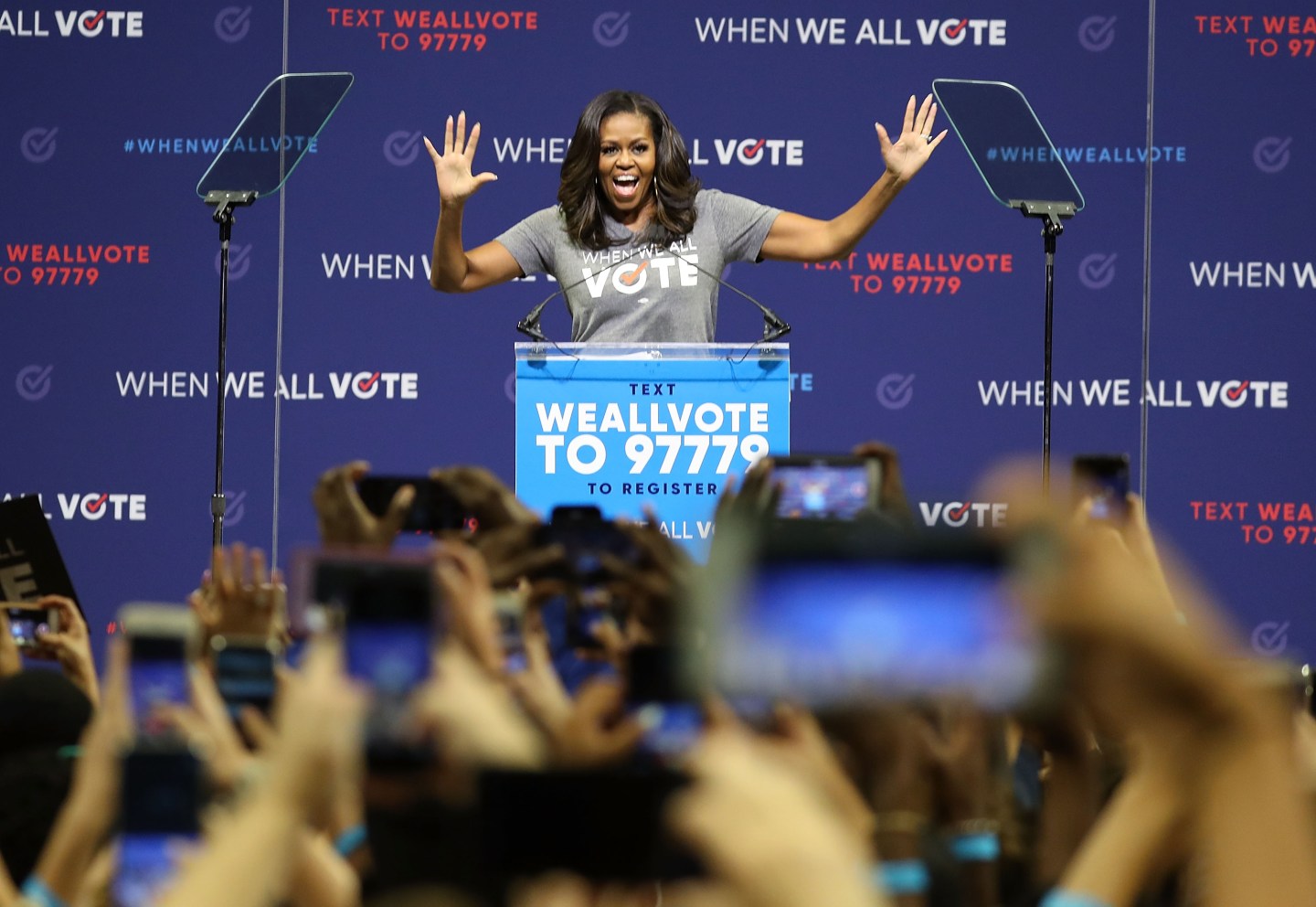 Michelle Obama Addresses Voter Registration Rally In Florida