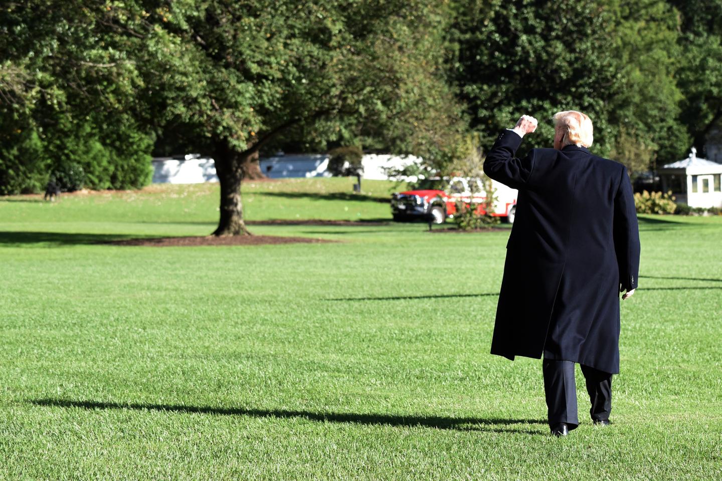 U.S. President Donald Trump Departs for Kentucky