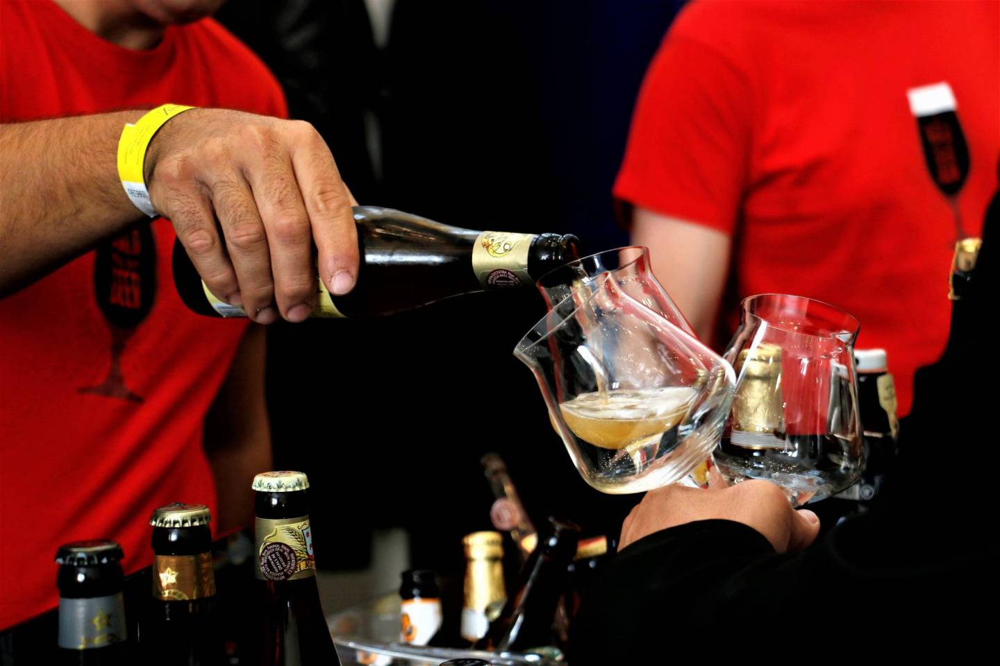 Beer Poured Into Glass