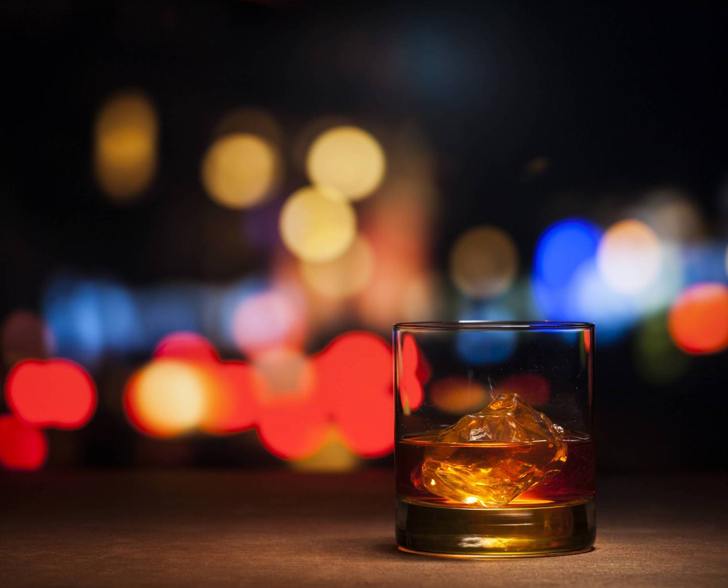 Whisky in city background