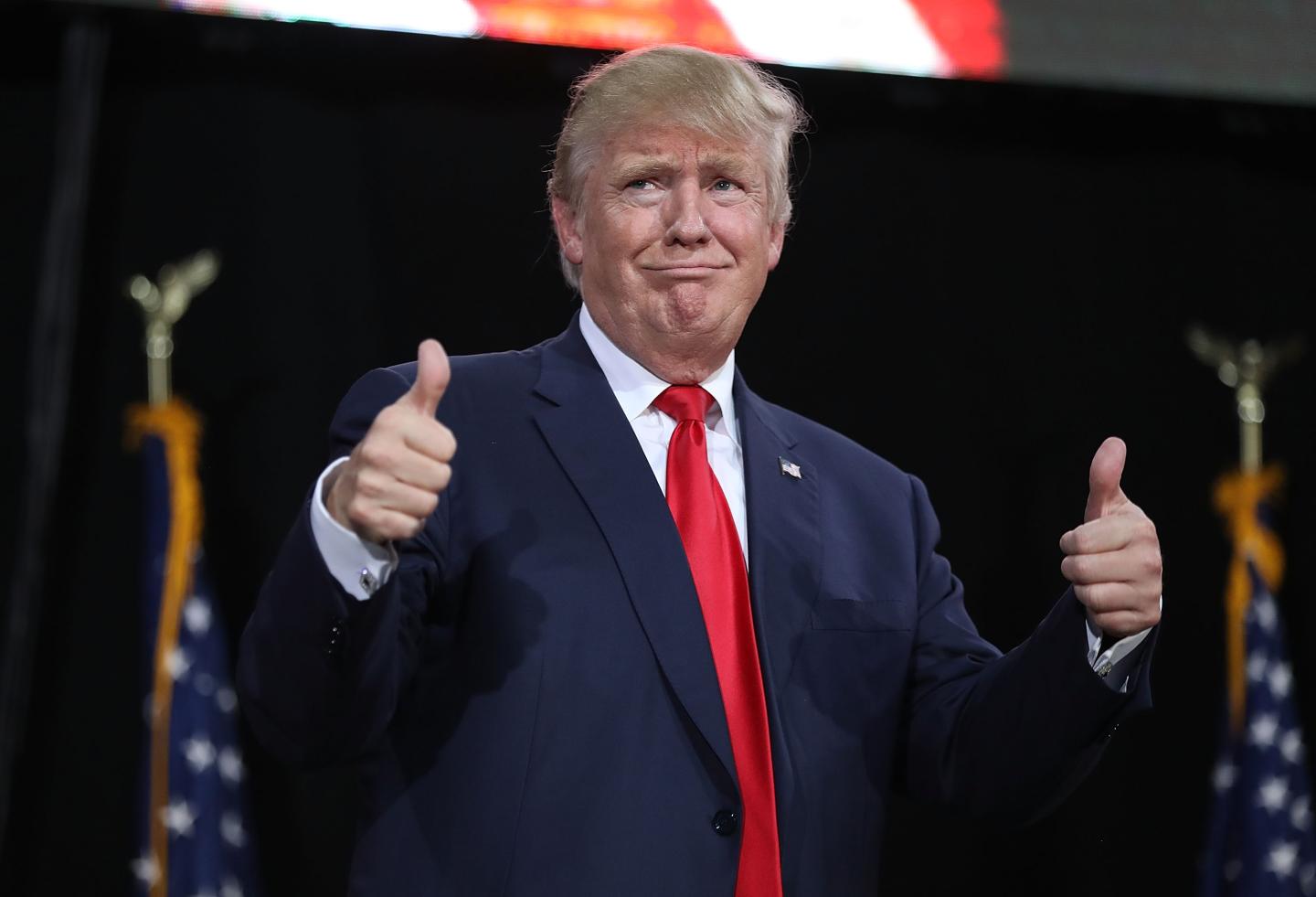 GOP Presidential Candidate Donald Trump Holds Campaign Rally In Tampa, Florida