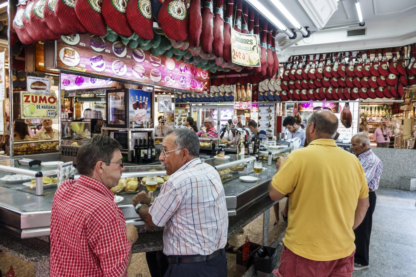 Iberian ham for sale at the Museum of Ham.