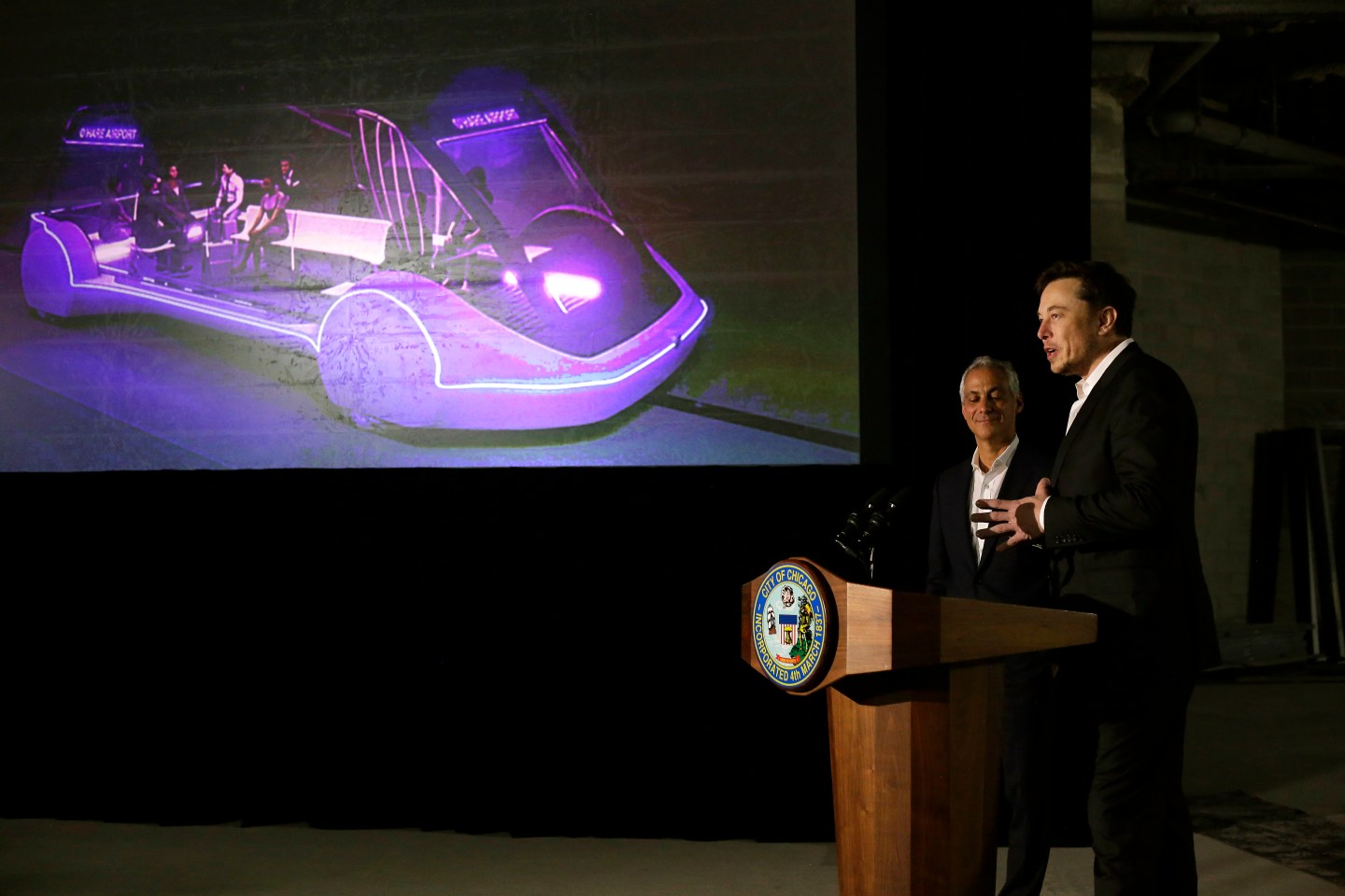 Mayor Rahm Emanuel Makes Announcement On Express Train Service To O'Hare Airport