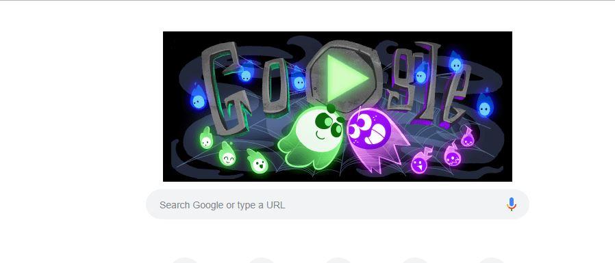 Google Doodle Halloween 2018 The Great Ghoul Duel