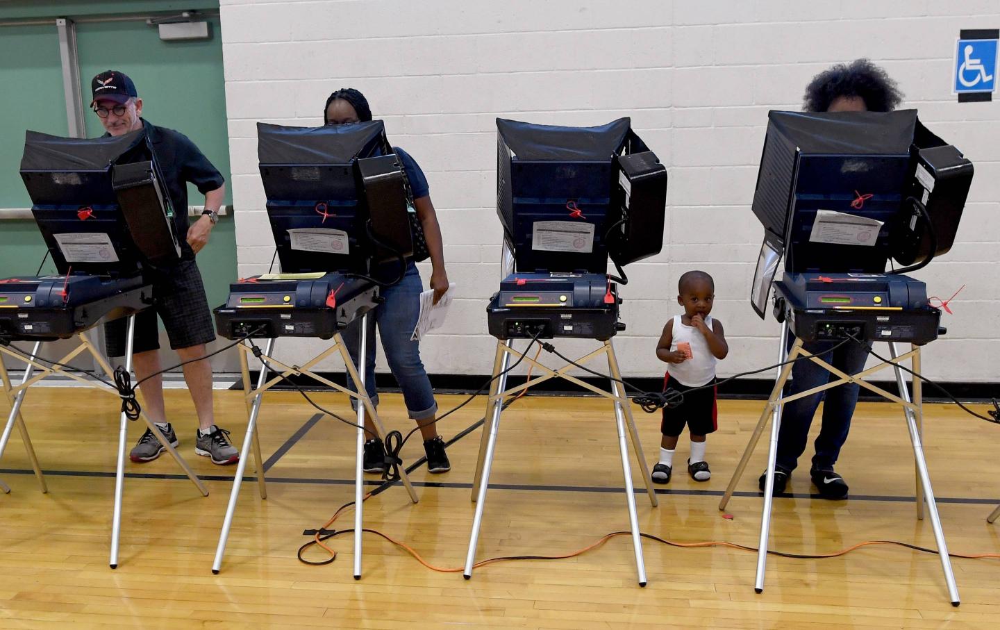 Voters cast their ballots at Shadow Ridge High School on Election Day on Nov. 8, 2016 in Las Vegas, Nev.