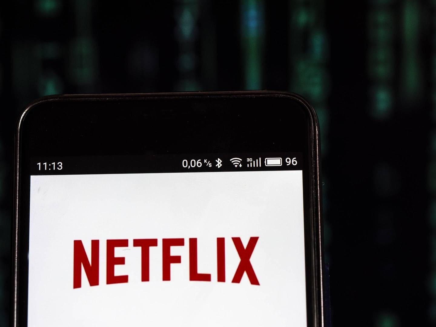 Netflix logo seen displayed on smart phone. Netflix, Inc. is