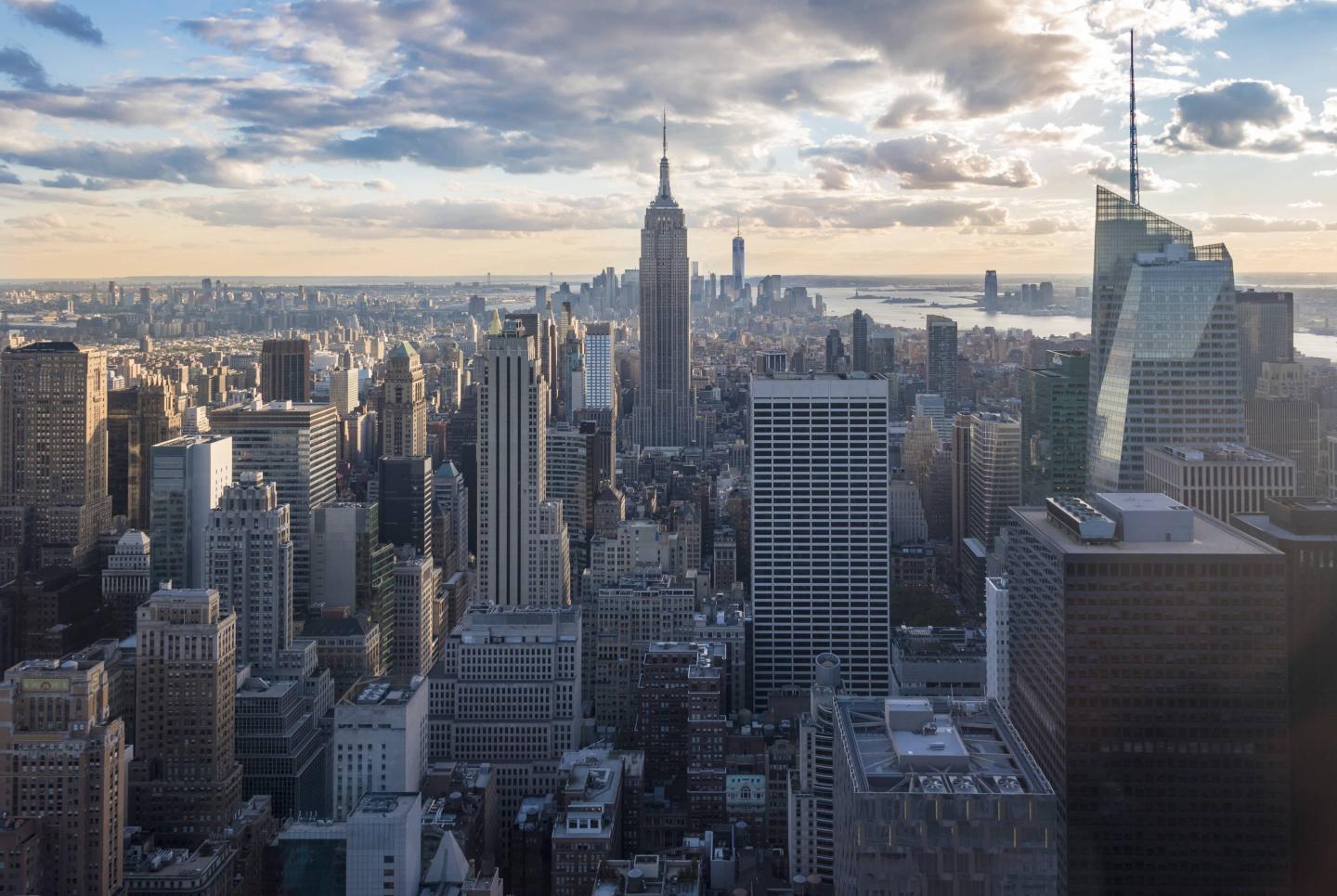 New York attractions and sightseeing: City view with