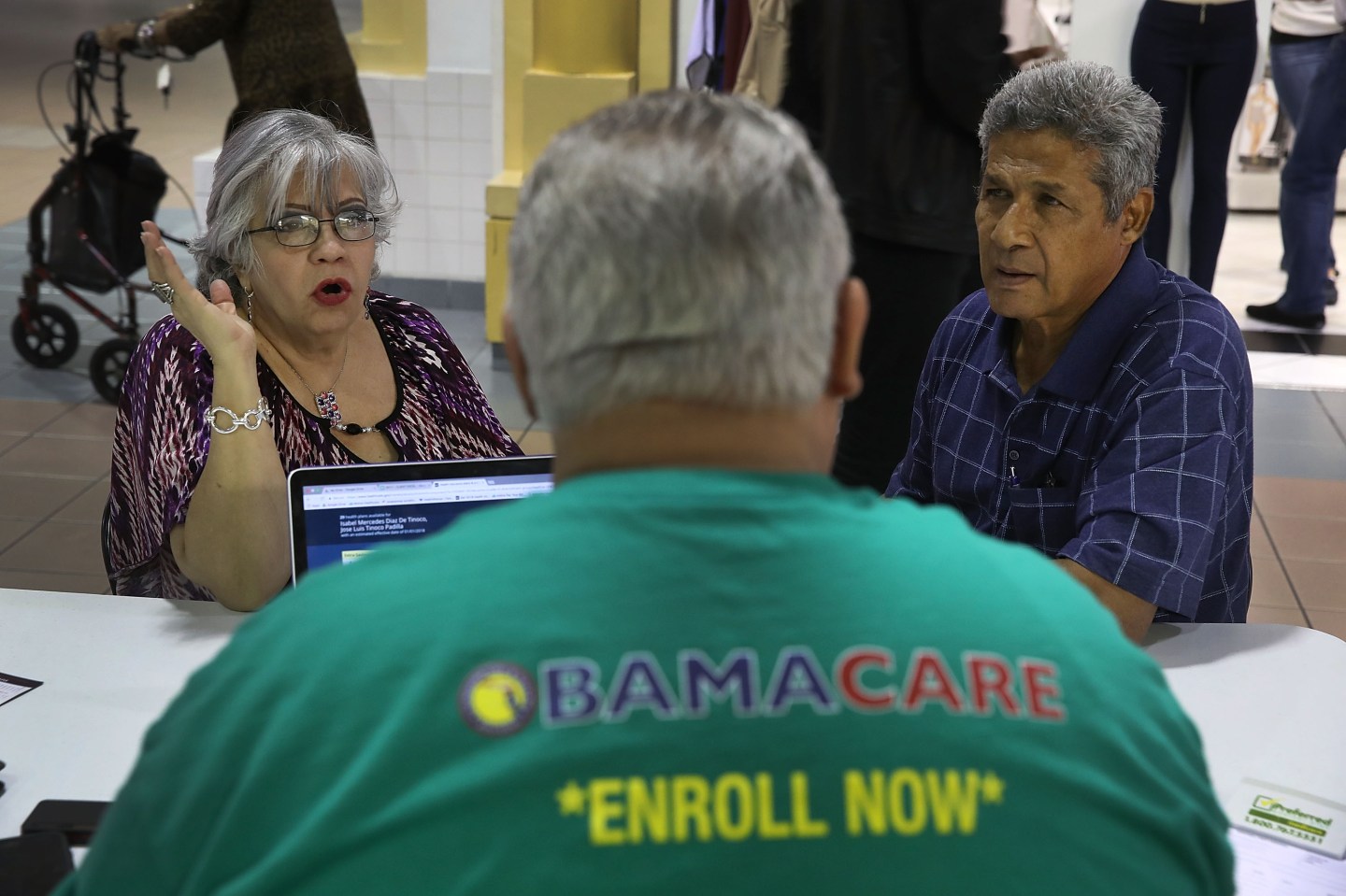 People Sign Up For Health Care Coverage Under The Affordable Care Act During First Day Of Open Enrollment