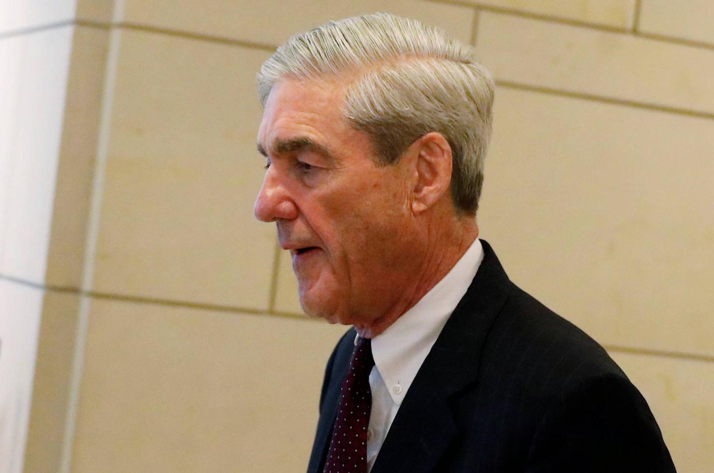 Special Counsel Robert Mueller departs after briefing the U.S. House Intelligence Committee on Capitol Hill in Washington