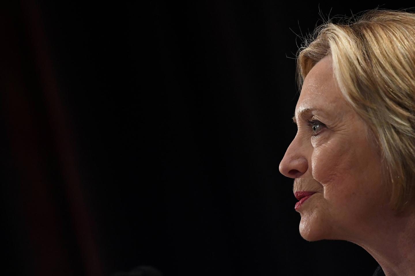 Former US Secretary of State Hillary Clinton gives a public lecture at Trinity College Dublin