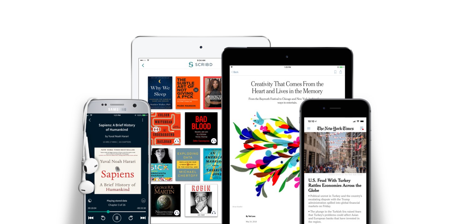 Scribd and The New York Times Are Launching a Dual Subscription Package