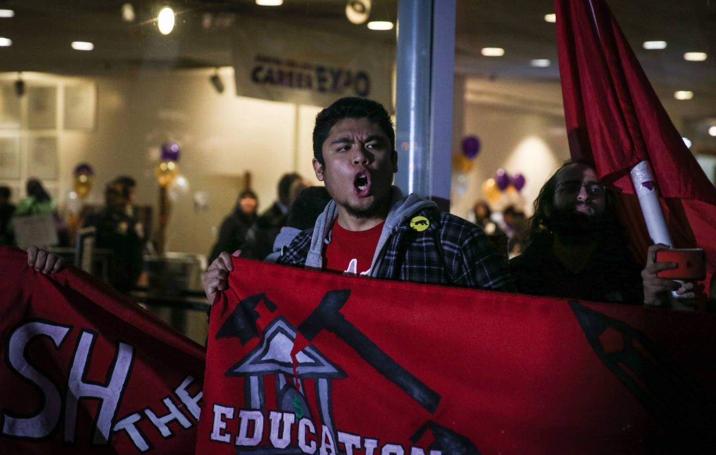 College students march to demand tuition-free education in New York
