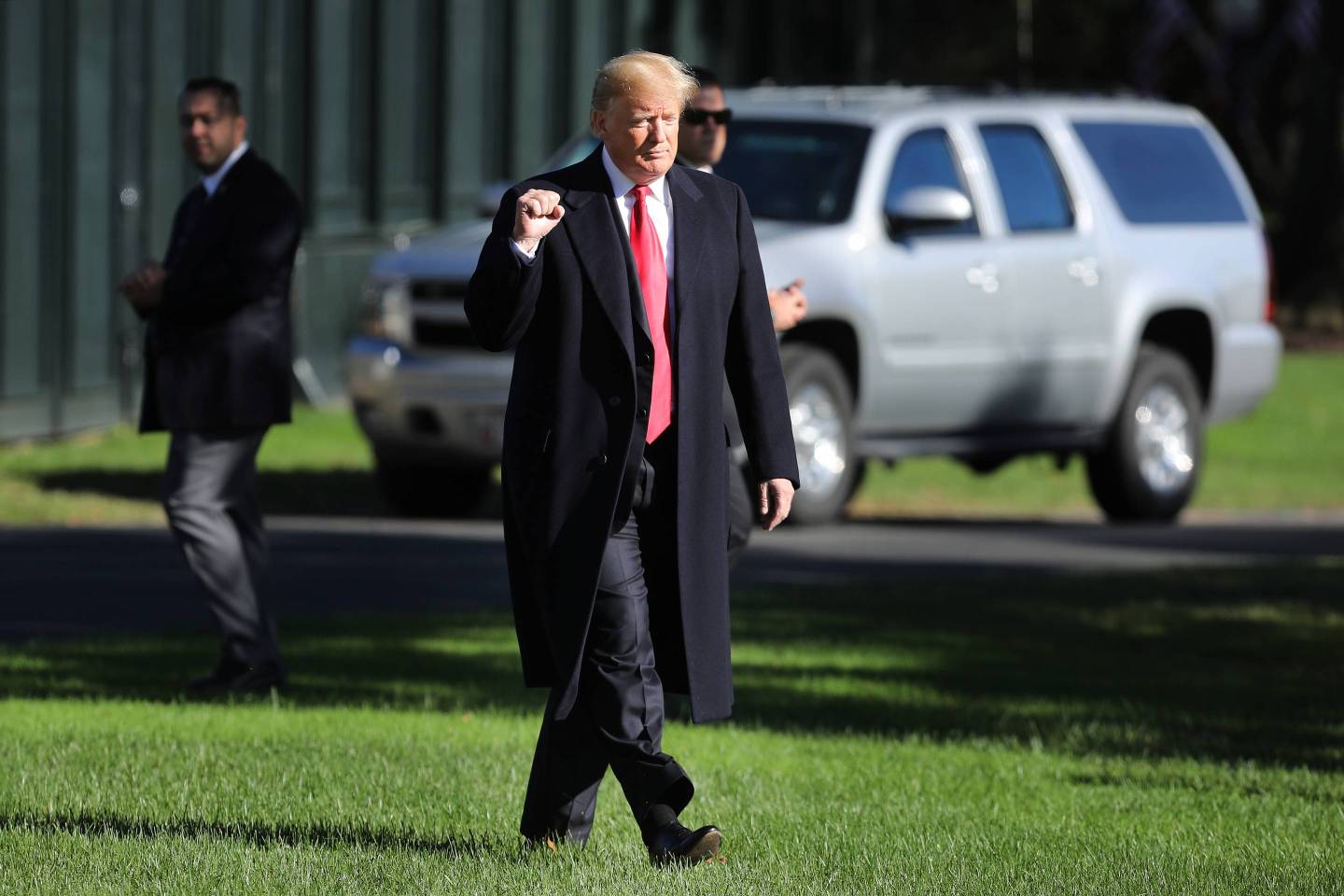 President Trump Departs The White House En Route To Rally In Montana