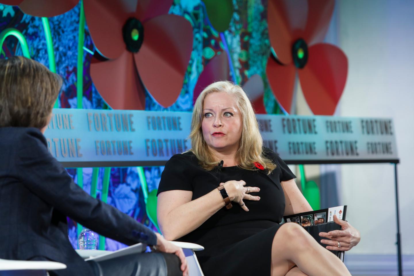 Linamar CEO Linda Hasenfratz speaks at Fortune Most Powerful Women International Summit in Montreal.