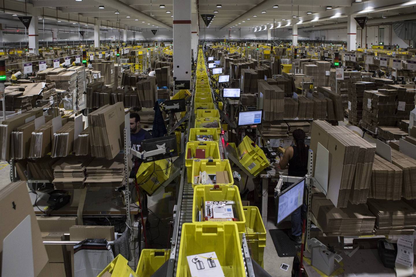 Amazon's Italian Fulfillment Centre Prepares For Black Friday