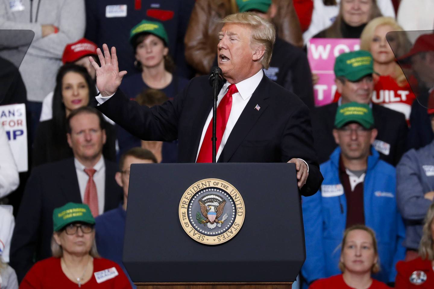 President Trump Holds Rally In Indianapolis Ahead Of The Midterm Elections