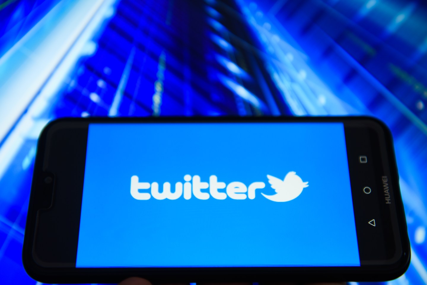 Twitter logo is seen on an Android mobile device