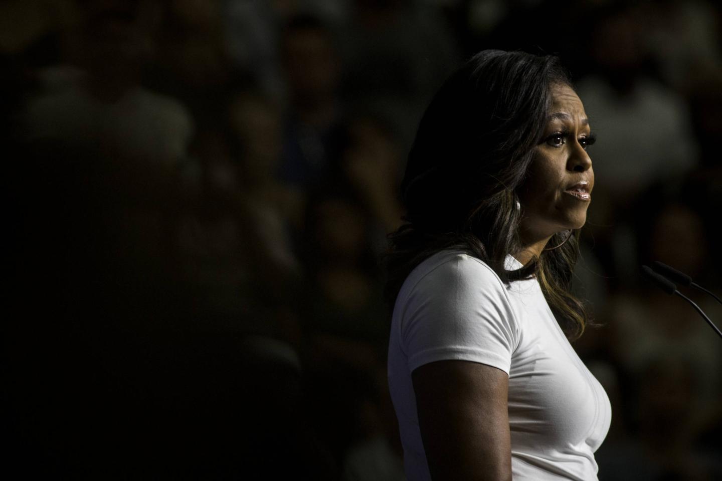 Michelle Obama at the "When We All Vote" event at Chaparral High School
