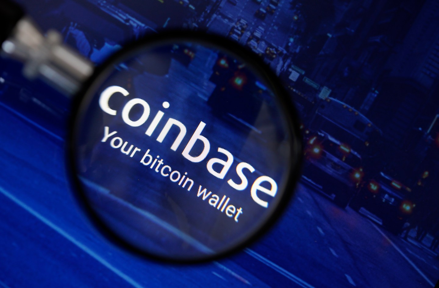 Coinbase Cryptocurrency Exchange Website : Illustration