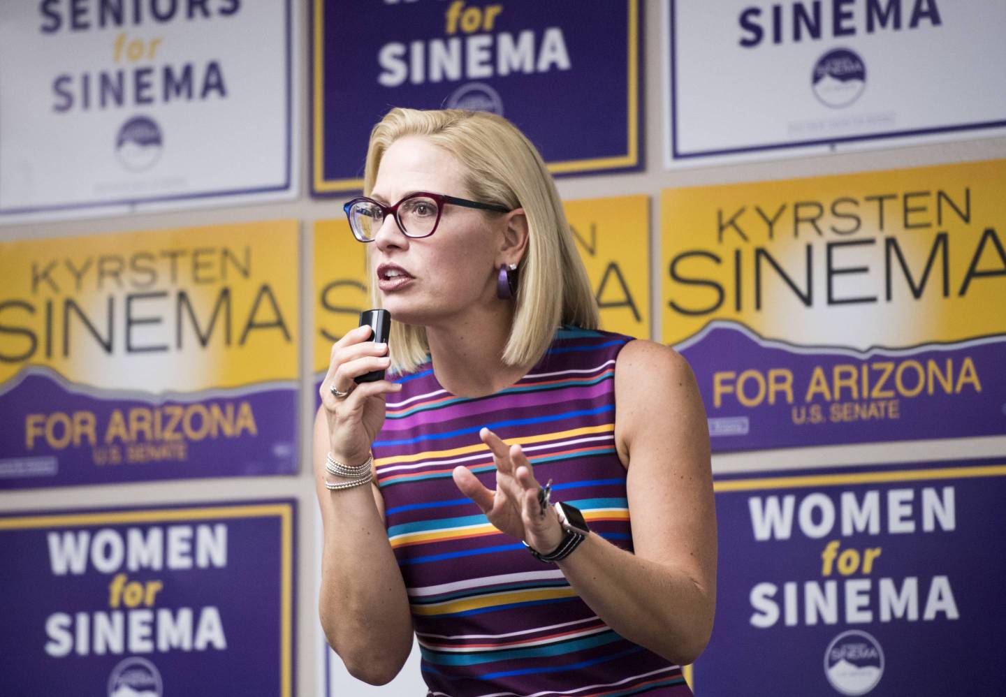 Democratic candidate for U.S. Senate Rep. Kyrsten Sinema