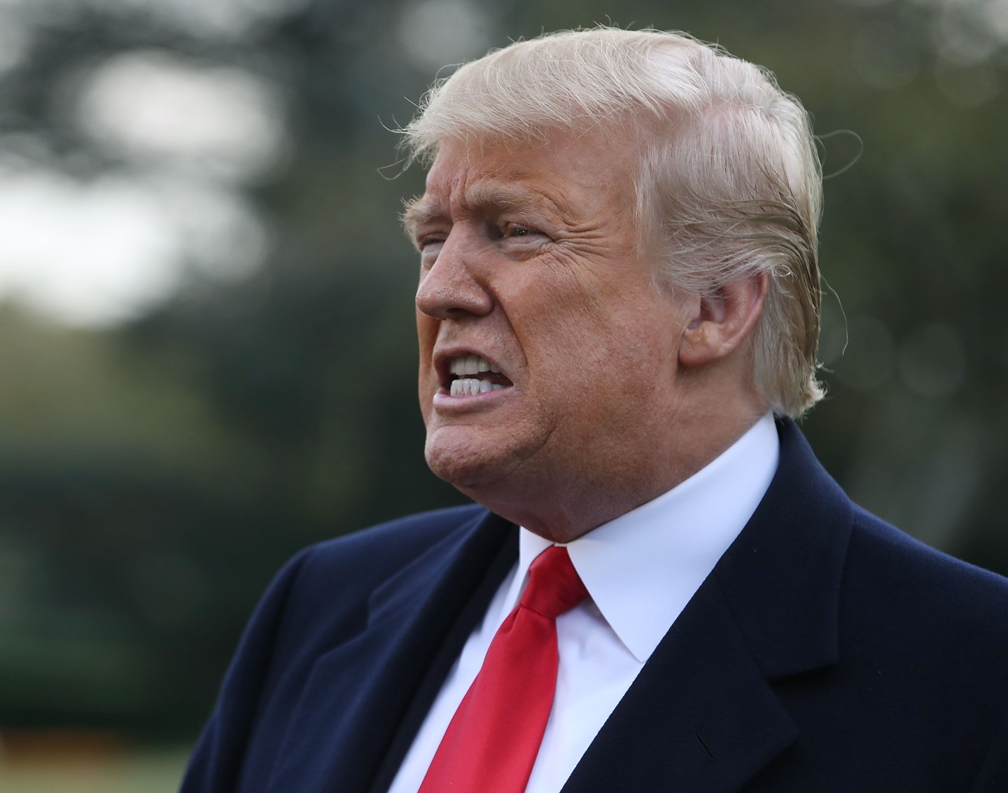 President Trump Departs The White House En Route To Florida