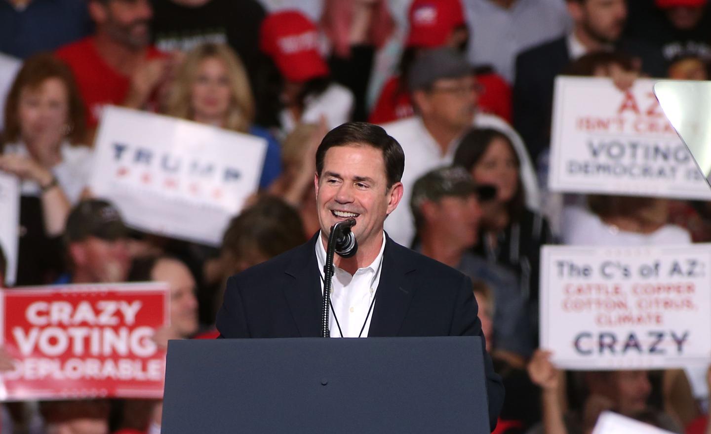 President Trump Holds Rally In Mesa, Arizona