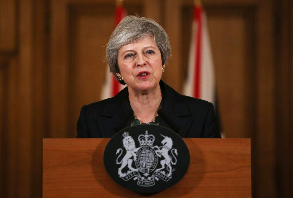 Theresa May Hold Press Conference Inside Downing Street