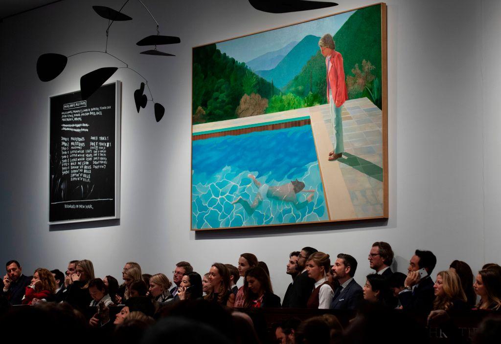 US-ART-AUCTION-CHRISTIE-HOCKNEY