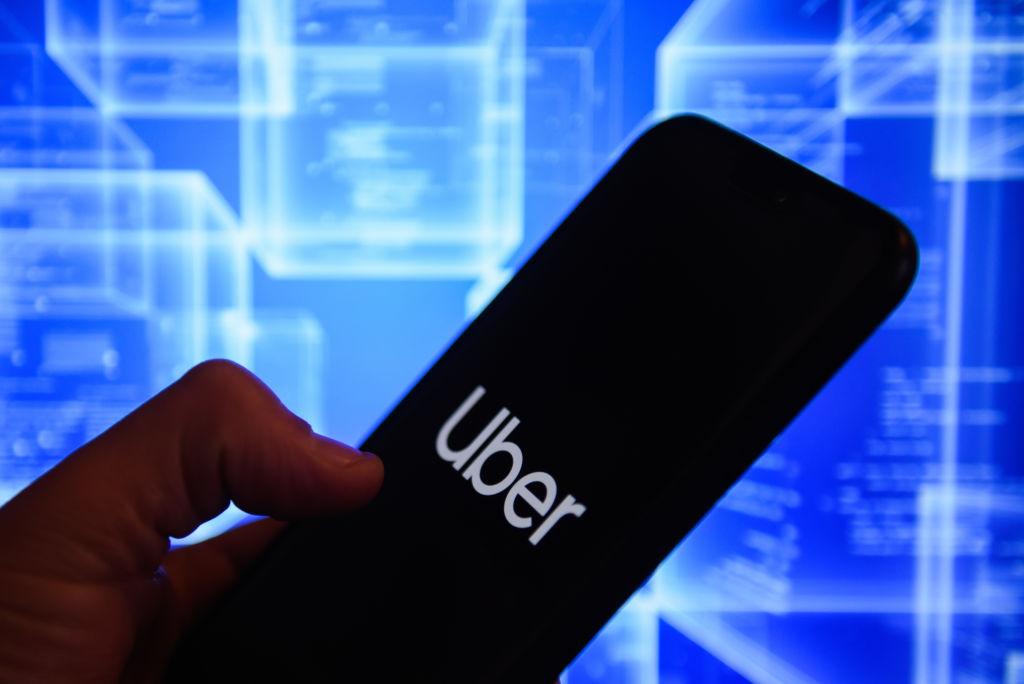 Uber app is seen on an android mobile phone