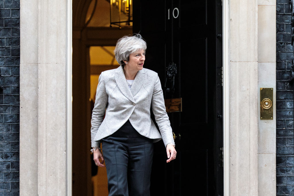 Theresa May Welcomes The Austrian Chancellor To Downing Street