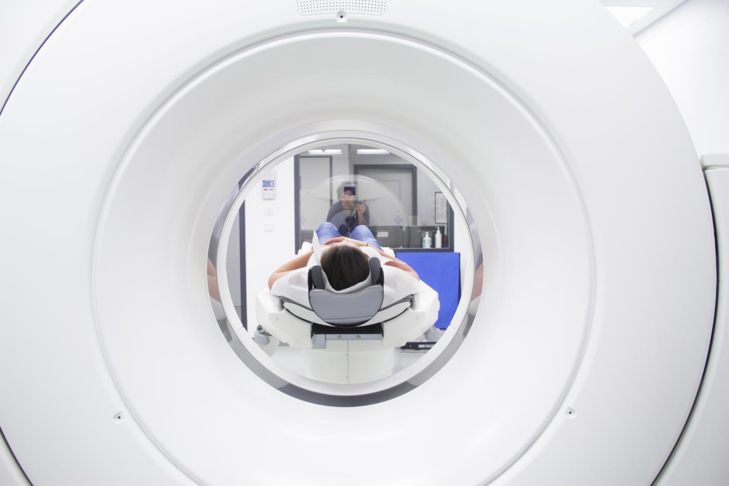 Patient moving in to MRI machine