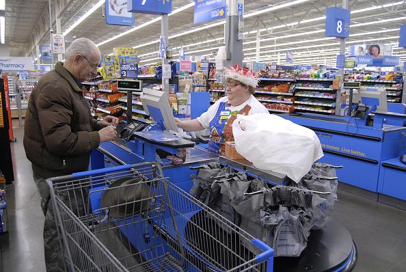 Christmas eve shopper in Washington State,USA