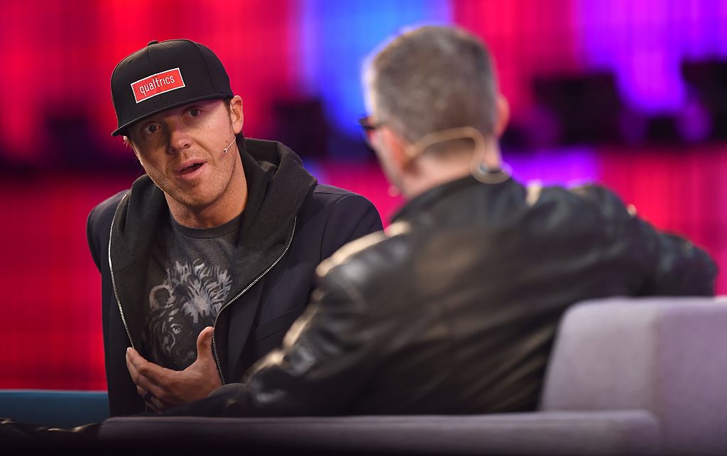 Ryan Smith, CEO of Qualtrics, and his brother started the firm in their parents' basement. (Photo by Sportsfile/Corbis via Getty Images)