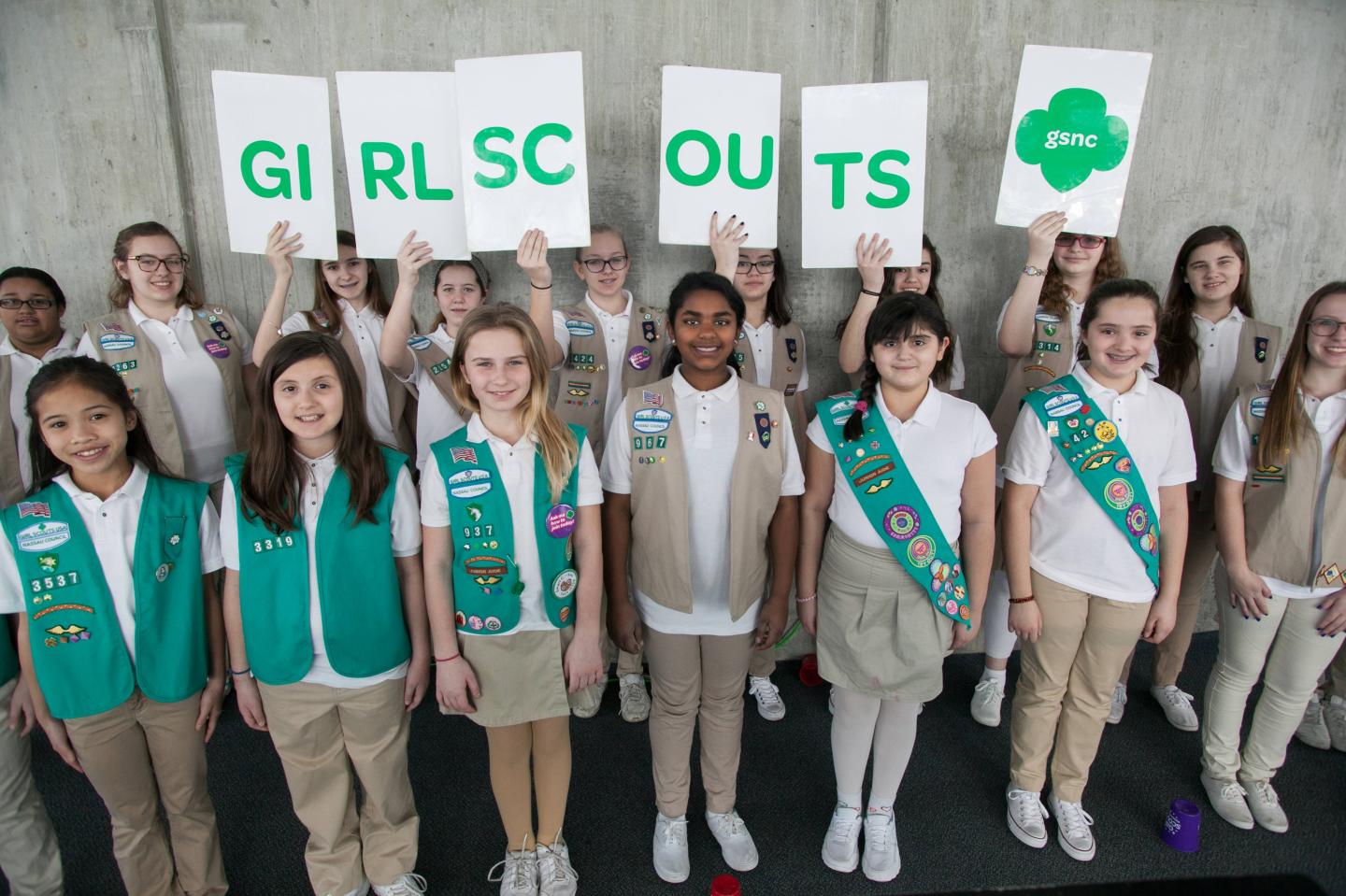 Girl Scouts At The Chocolate Expo