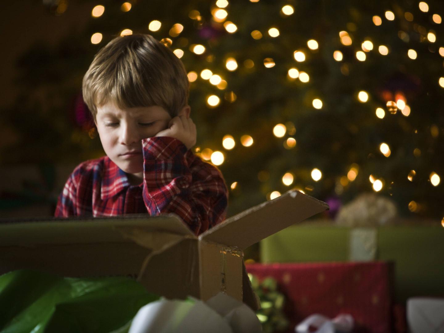 boy at christmas