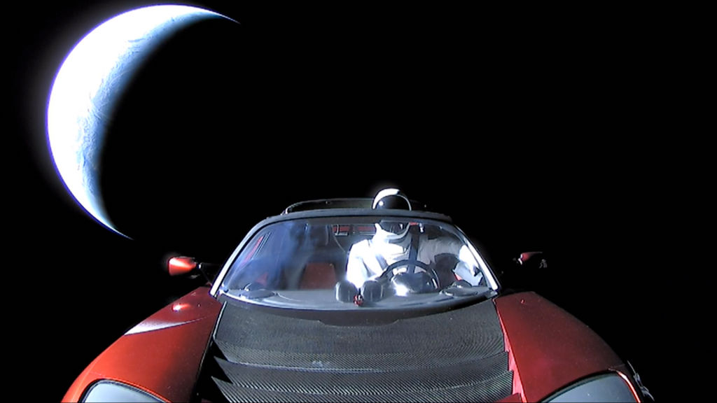 SpaceX Launches Tesla Roadster Into Space