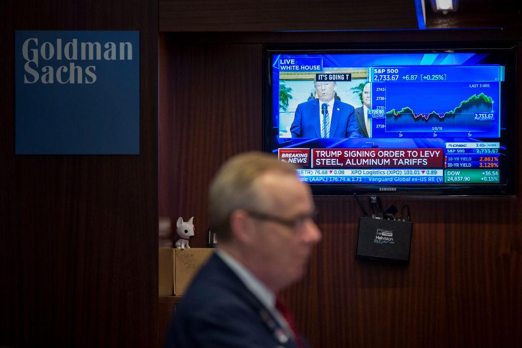 Goldman Sachs shares have been hit by Malaysia's 1MDB scandal. (Photo by Drew Angerer/Getty Images)