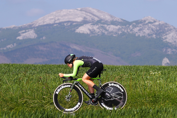 VITORIA-GASTEIZ, SPAIN - MAY 20: Lauren Stephens of The United States and Team Cylance Pro Cycling / during the 31st Women WT Emakumeen. Bira 2018, Stage 2 a 26,6km Individual Time Trial stage from Vitoria-Gasteiz to Vitoria-Gasteiz on May 20, 2018 in Vitoria-Gasteiz, . (Photo by Michael Steele/Getty Images)