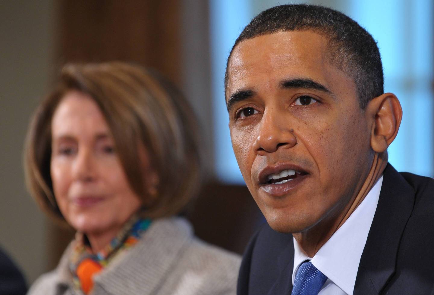 US President Barack Obama speaks as Hous