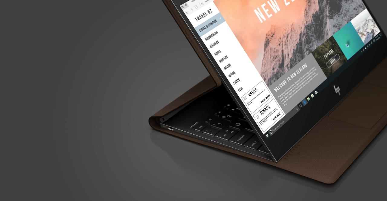 HP Spectre Folio convertible laptop.