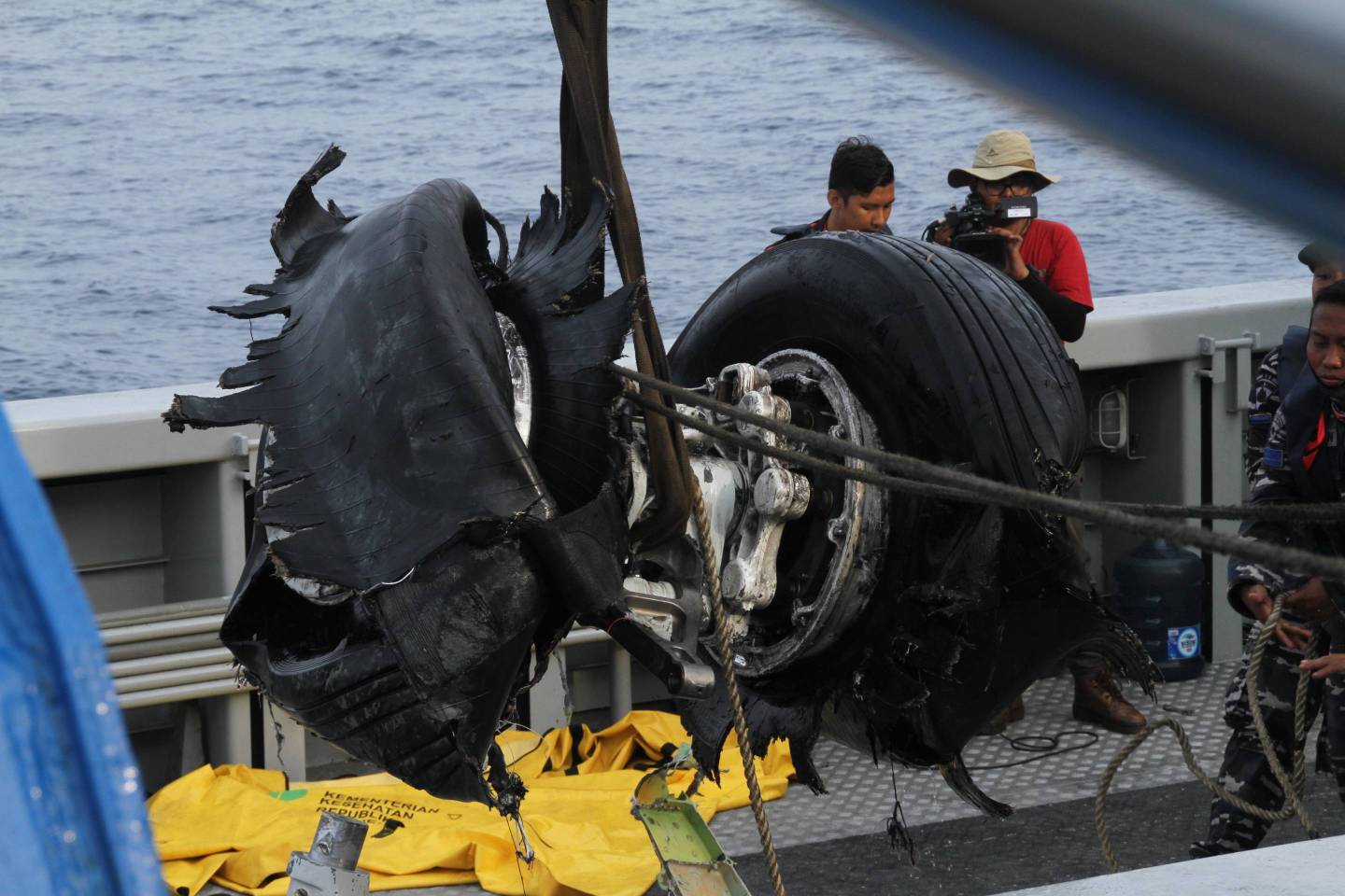The joint SAR team found the Lion Air JT 610 wheels
