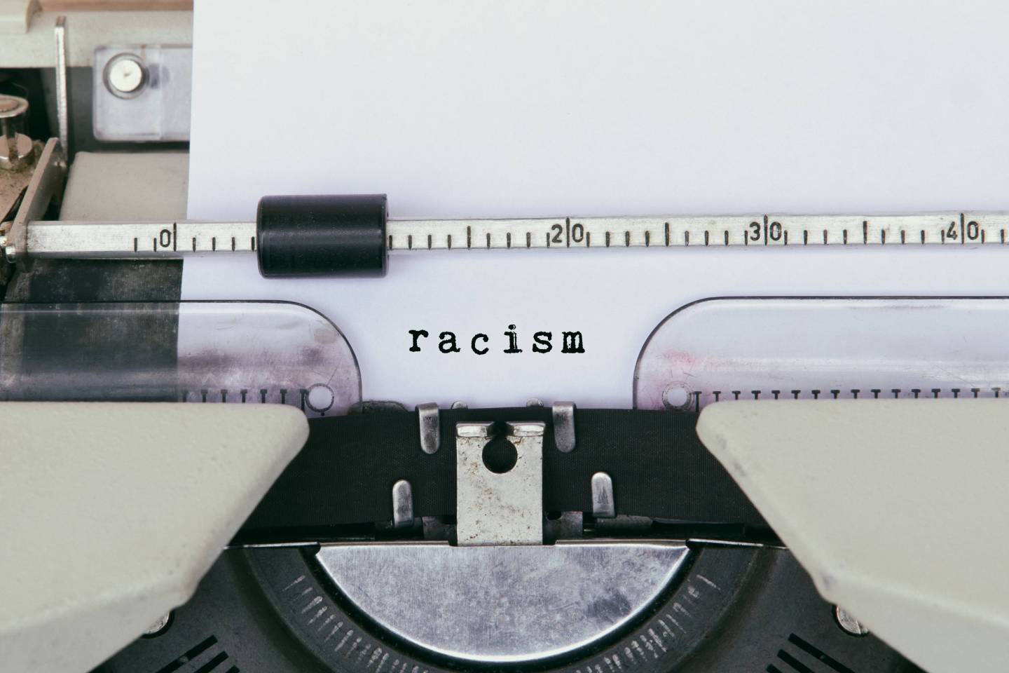 Racism Typed on Vintage Typewriter